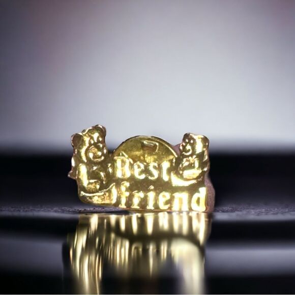 Best Friend l Gold Bear Pin w/box l Vintage - Picture 7 of 7